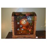 MODERN STORAGE BOX, 2ND ONE HAS TIN COMING OFF.