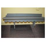 SCALLOPED EDGE SHELF, AND ADITIONAL SHELF.