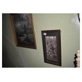 TWO FRAMED PICTURES.