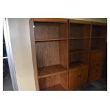 SET OF 3 BOOKCASES ON W/ DROP SECTION GOOD COND.