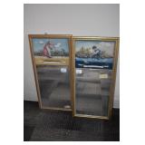 REVERSE ON GLASS W/ MIRROR BASE.