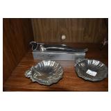 SILVERPLATE SERVING PIECES, CANDLE SNUFFER.