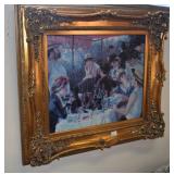 PAINTED ON CANVAS ORNATE FRAME BEAUTIFUL PIECE