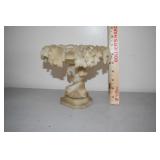 ALABASTER PEDESTAL DISH.