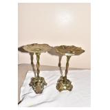 FROG CANDLE STANDS METAL.