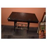 STONE TOP IRON TABLE.