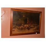 WOOD FRAMED PICTURE.