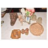 GLASS SHADES, PICTURE FRAME.