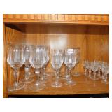 GALWAY CRYSTAL 6 STEM GLASSES, 6 WINE, 6