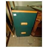 GREEN 2 DRAWER FILE CABINET