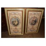 WOMAN WITH CHERUB PRING 38H 22W 2 TONE