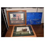 PRINT OF BERRIES US FLAG 18H 22W