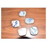 5 SILVER PLATE FLOWER DESIGN