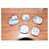 5 SILVER PLATE FLOWER DESIGN