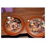 WOOD FRAME CHARLES WYSOCKI 2 PLATES