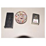 JAY AND P COATS THREAD IN BOX, SILVER PLATE