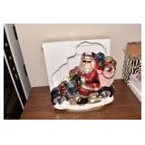 SANTA ON MOTORCYCLE 12IN HIGH