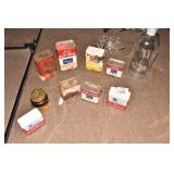 SPICE TINS GROUNDED JAR CAP GUN ETC.