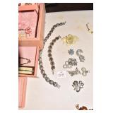 RHINESTONE PINS SHELL PIN SHELL SHAPED NECKLACE