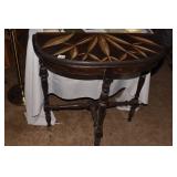 FLAT WALL TABLE HAND PAINTED TOP 28W 12H 12D