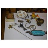 PEWTER CLOWN FIGURES BEN RICKERT SHELL DISH ITALY