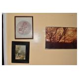 FOUR FRAMED PRINTS.