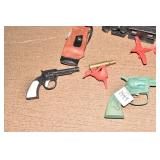 TOY CAP GUNS, PLASTIC TRAIN ETC.