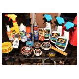 VINTAGE SHOE POLISH TIN, SHOE BRUSHES, SUPPORTS