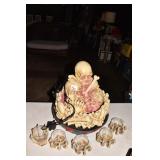 SKELTON ELECTRIC FOUNTAIN PUNCH BOWL SET