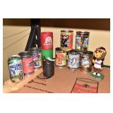 SPORTS TINS, BOBBLE HEAD.