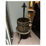 VINTAGE WINE PRESS WITH ATTACHMENTS