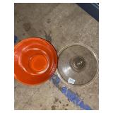 ORANGE BOWL WITH LID