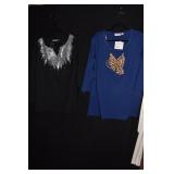 QUAKER 2 X SEQUIN TOP AND BUTTERFLY NEW PD. 90.00