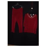 TWO PIECE CURANT COLOR 2 X OUTFIT W/ STUDS BY