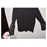 JOAN BOYCE 2 X TOP W/ BEADED ELEPHANT SLEEVES