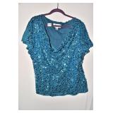COLLEEN LOPEZ SEQUIN COW NECK EVENING WEAR 1 PC.