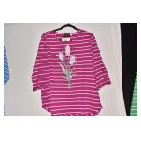 BOB MACKIE FLOWER TOP 1 X NEW WEARABLE ART TOP