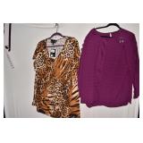 ISAAC PLUM COUPE BLOUSE 44.96, 22 W & ANTHONY