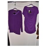 2 X PURPLE BOYCE & IMAN TOPS 2 X