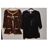 IMAN 2 X COPPER SEQUIN TOP & DG 2 2 X BLACK