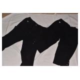 1 X QUACKER FACTORY BLACK JEANS AND 1 X