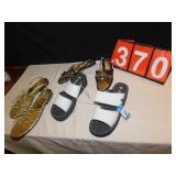 TWO PAIR SZ. 8 SANDALS, ONE 8.5 PAIR