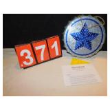 BLUE METAL BATTERY OP LIGHT