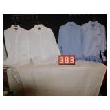 18 1/2 X 34 DRY CLEANED DRESS WHITES, 2 LARGE