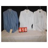 2 DRY CLEANED 18 - 34/35 SHIRTS - 1 - 100% COTTON