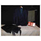 44 R SUIT COAT 40 TUX PANTS NEED CLEANED SPOT AND