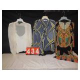 RALPH LAUREN SHEAR CREAM COLORED TOP WITH CAMI SZ