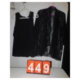 SLINKY 1 X TOP AND OVERLAY, 1 X STRAUSS PANTS XL