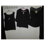 2 X AMERICAN GLAMOUR W/ SCOOP NECK, SLINKY RUFFLE