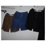 32/30 CORDUROY JEANS, CORDUROY SHORTS 3 PAIRS SZ.
